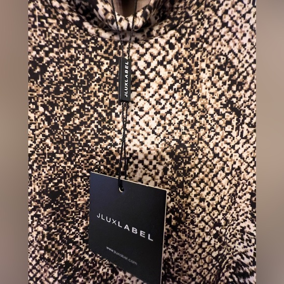 NWT JLUXLABEL size small mock turtleneck snakeskin print minidress - Picture 4 of 6